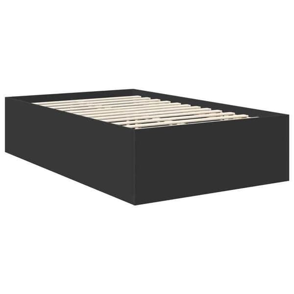 Sengestel - EKSKLUSIV HUS - 120 x 200 cm - Sort - Ingeniørtræ - Moderne Svart