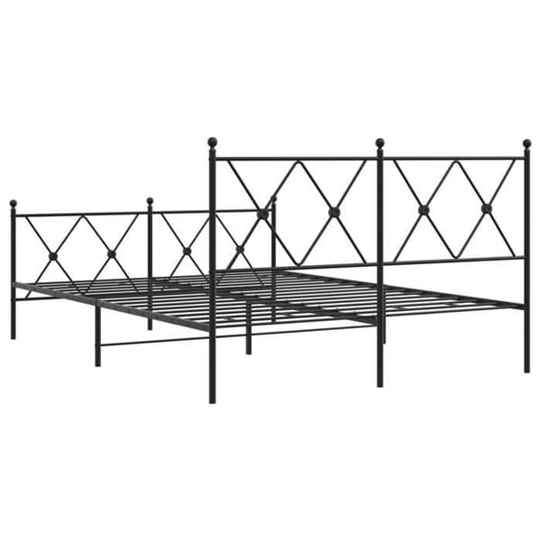Sengestel - EKSKLUSIV HUS - 137 x 190 cm - Stål - Sort - Lamelseng Svart