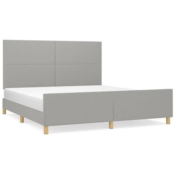 Maison Exclusive - Sengebund uden madras lys grå 180x200 cm stof