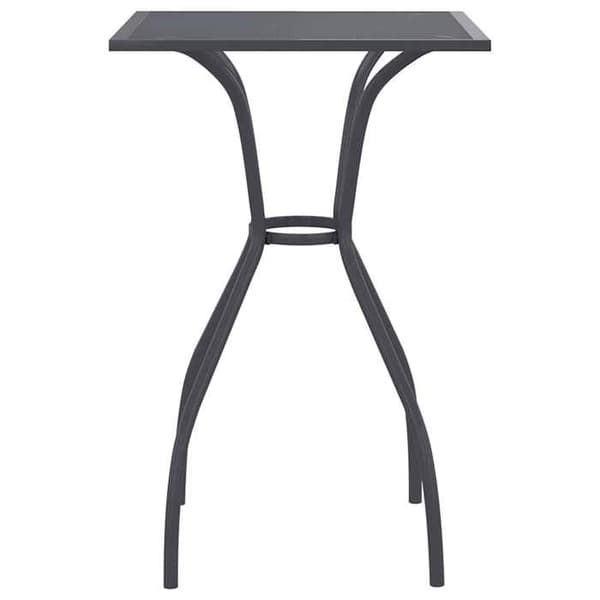 Maison Exclusive - Anthracite-puutarhapöytä 50x50x72 cm teräksinen ritilä