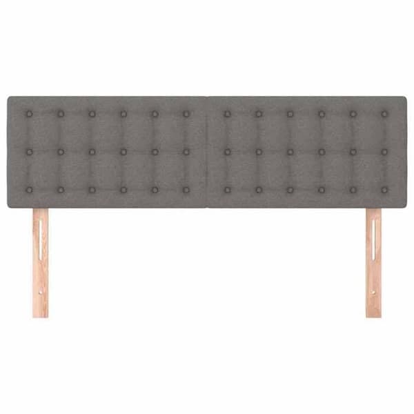 Maison Exclusive - Mörkgrå sänggavlar 144x5x78/88 cm Tyg Mörkgrå
