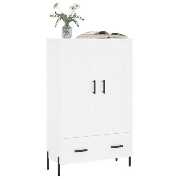 Maison Exclusive - Buffé hög vit 69,5x31x115 cm ingenjörsträ