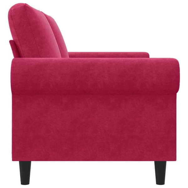 Maison Exclusive - Soffa 2-sits Röd vinröd 140 cm Sammet