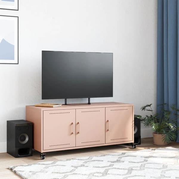 Maison Exclusive - TV-møbel rosa 100,5x39x43,5 cm stål