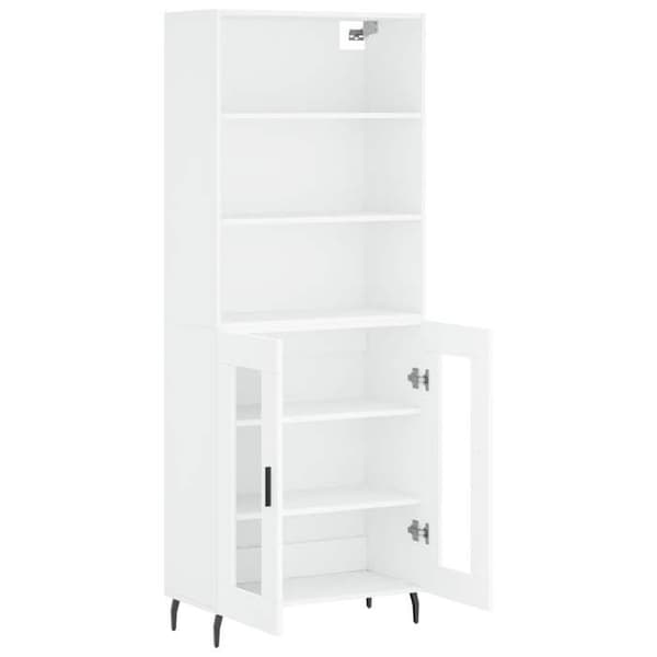 Maison Exclusive - Buffé hög Vit 69,5x34x180 cm Ingenjörsträ