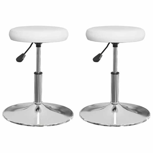 Maison Exclusive - Matstolar set om 2 vit konstläder