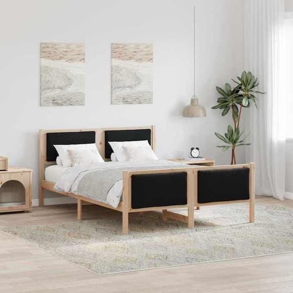 Sengestel - EKSKLUSIV HUS - Standardmodel - Massiv fyr - Polyester hovedgærde - Lamelseng