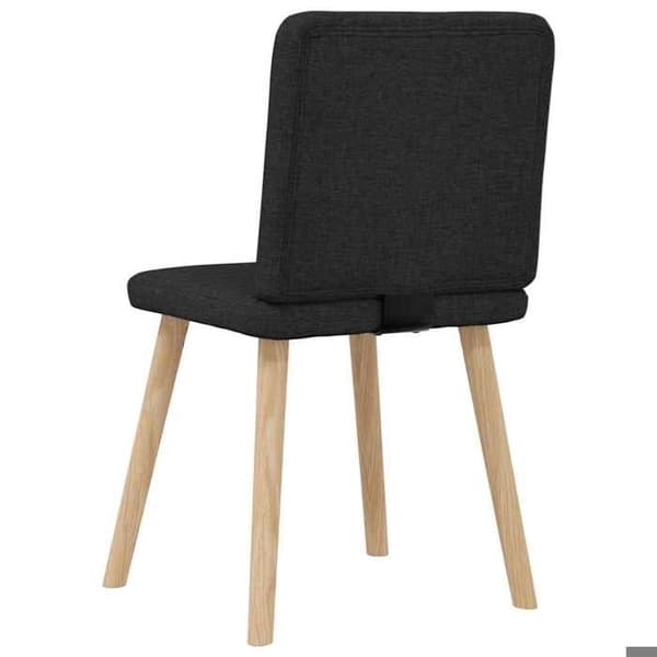 Maison Exclusive - Matstolar set om 6 svart tyg
