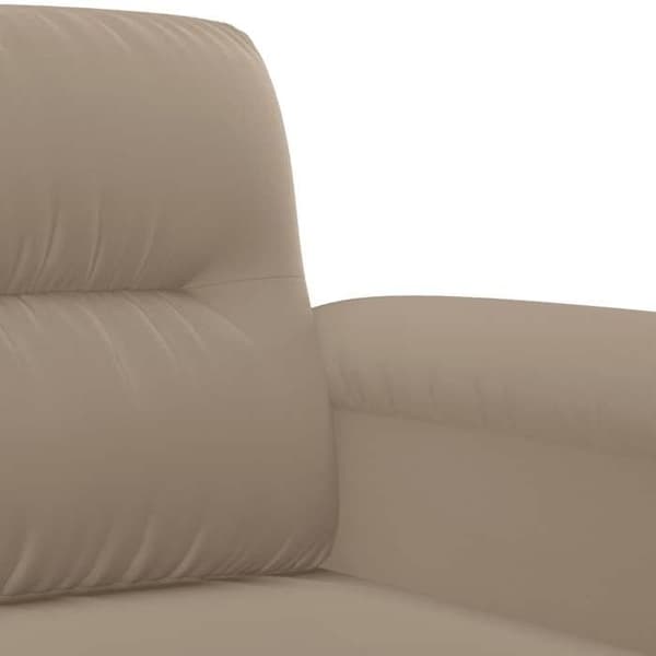 Maison Exclusive - 3-delars soffgrupp med kuddar i taupe mikrofiber