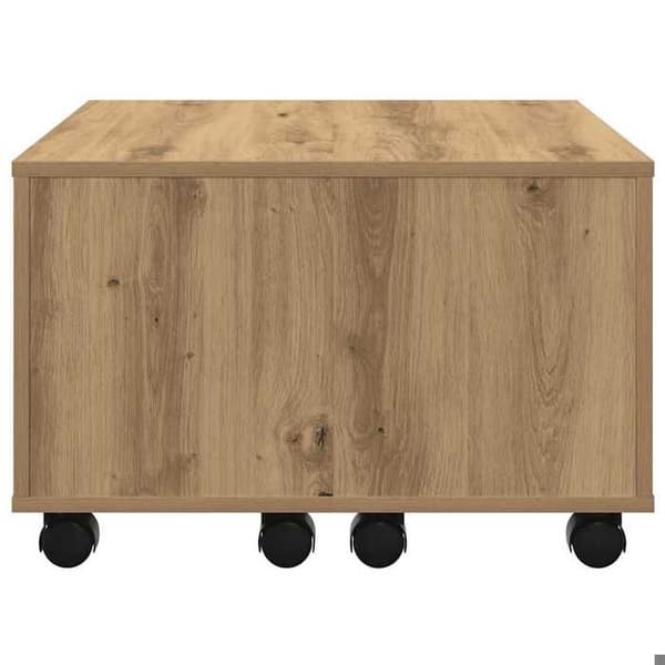 Maison Exclusive - Håndlavet egetræ sofabord 60x60x38 cm ingeniørtræ
