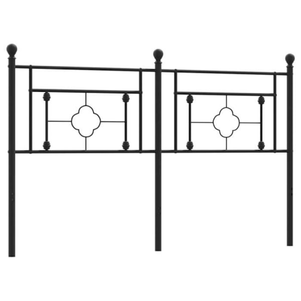 Sort metal sengegavl 150 cm97 [cm] Svart