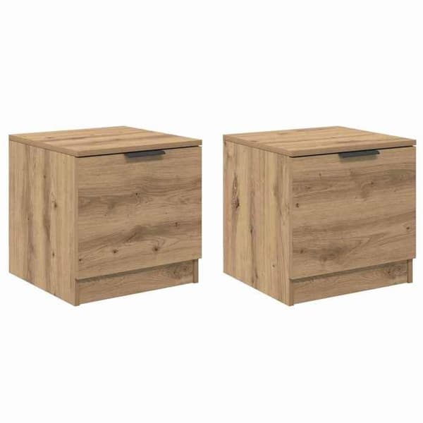 Maison Exclusive - 2 stk. sengeskab Håndlavet eg 40 x 39 x 40cm