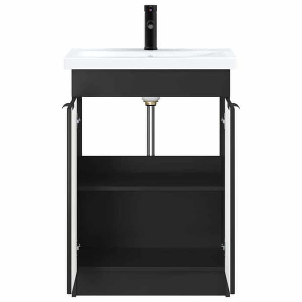 Maison Exclusive - Badeværelsesmøbel sæt Sort 78,5 x 37,5 x 81 cm Svart