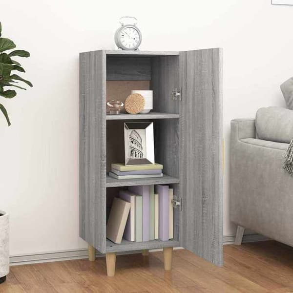 Maison Exclusive - Buffet Sonoma grå 34,5x34x90 cm Ingenjörsträ Grå