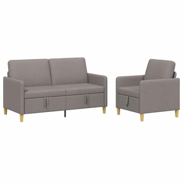 Maison Exclusive - Soffa med förvaring 2 st Taupe Polyester