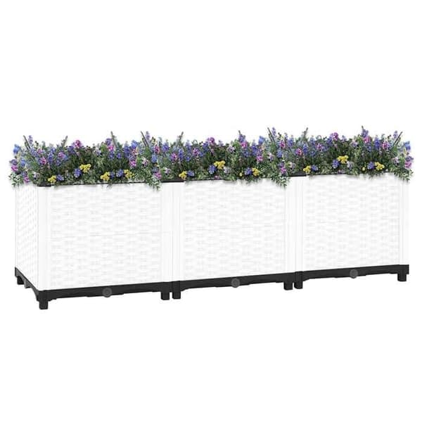 Maison Exclusive - Hævet seng 120x40x38 cm Polypropylen Vit