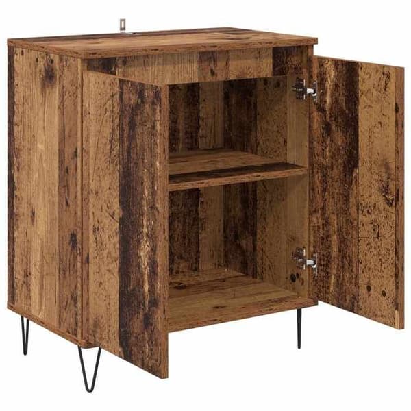 Buffet bas - EKSKLUSIVT HUS - 60 x 35 x 70 cm - Ingeniørtræ - Jernben - Moderne stil