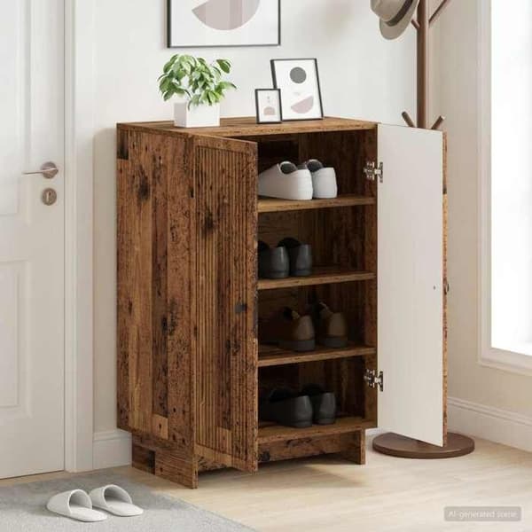 Maison Exclusive - Skoskab EDE 59,5 x 39,5 x 90 cm Ingeniørtræ