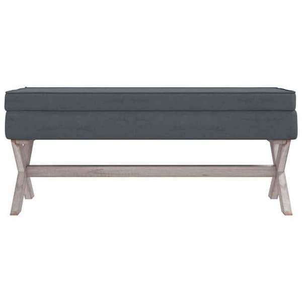 Maison Exclusive - Förvaringspall Mörkgrå 110x45x49 cm Sammet