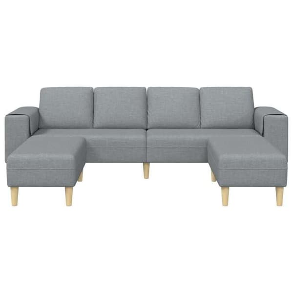 Soffa 3 platser - EXKLUSIV HEM - Modern - Ljusgrå - Andningsbart polyester - Skumfyllning mot nedfall Ljusgrått