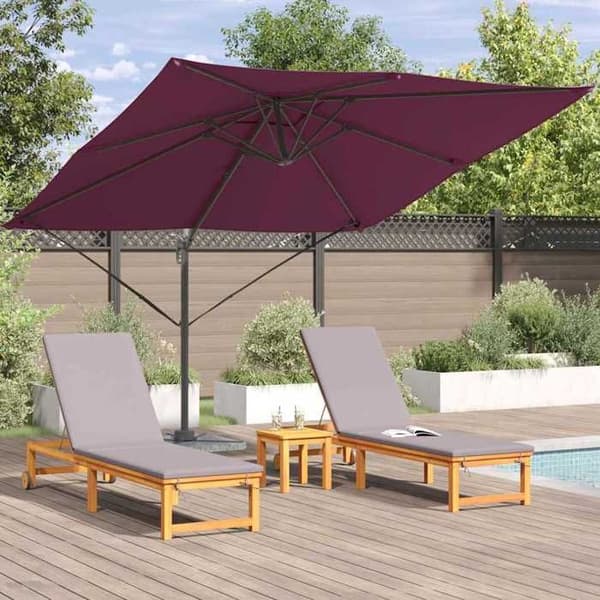 Maison Exclusive - Parasol Roma Rektangulär 286 x 284 x 265 cm Röd