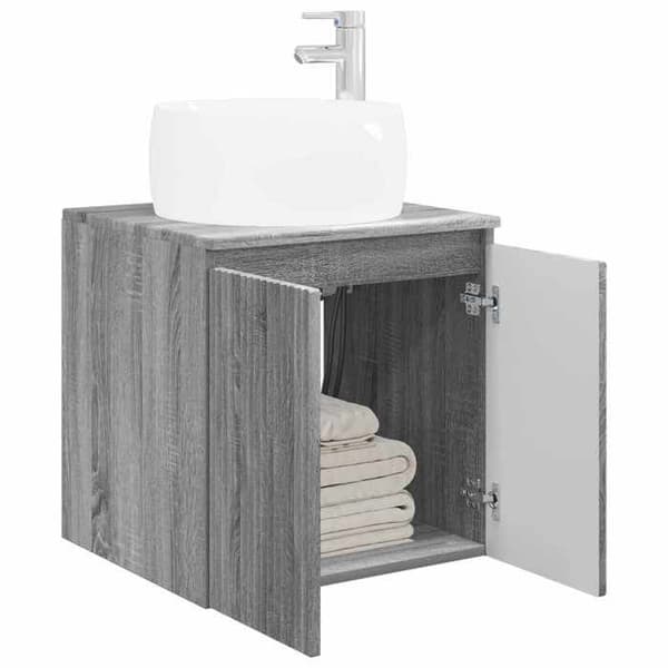 Exklusiv möbel - Väggmonterad handfat Vanity Sonoma grå 49,5 x 44,5 x 66 cm