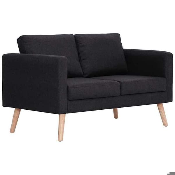 Maison Exclusive - Sæt af 2 sorte stofsofaer Svart