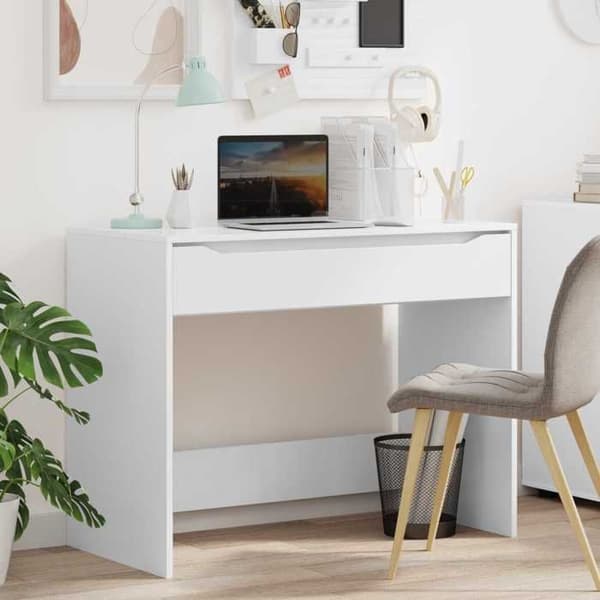 Maison Exclusive - Kontor med låda Vit 100 x 50 x 78 cm Ingenjörsträ