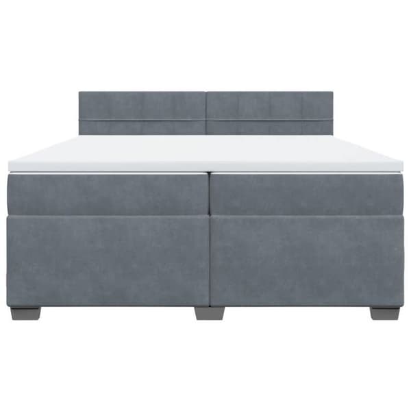 Maison Exclusive - Sänkylaatikko ja harmaa samettimatrassi 200x200cm