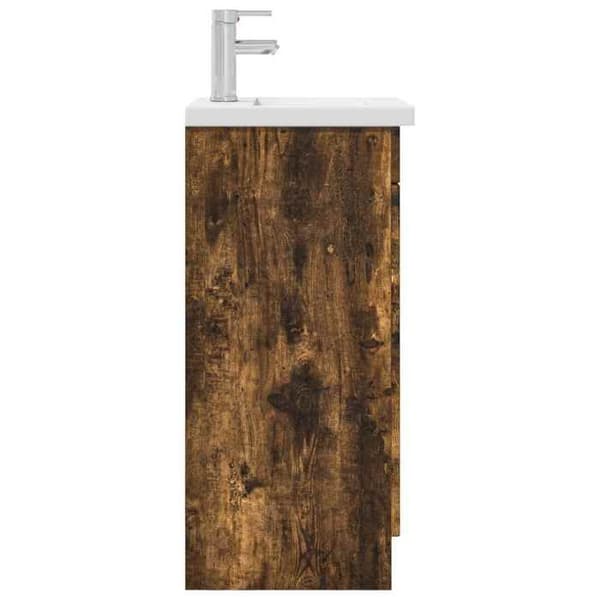 Maison Exclusive - Badeværelsesmøbel med vask Røget eg 42 x 40 x 84,5 cm