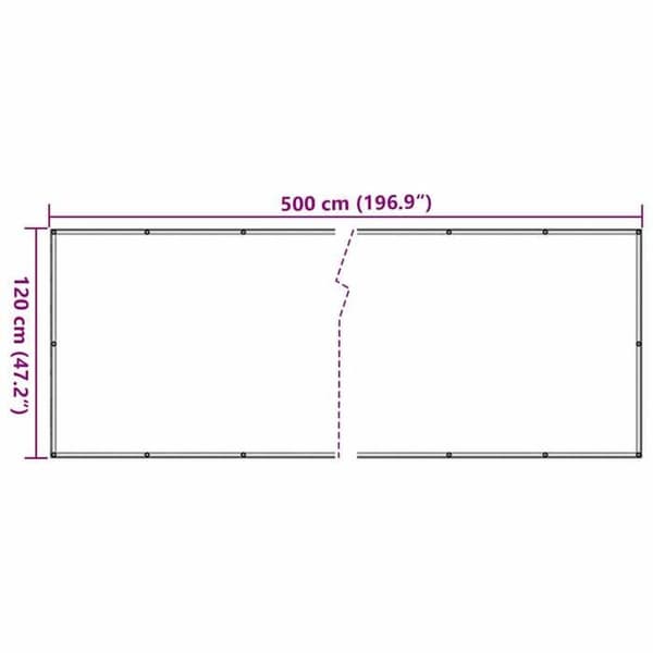 Privatlivsskærm - EKSKLUSIV HUS - 500 x 120 cm - PVC - Grå - Velegnet til udendørs brug grå