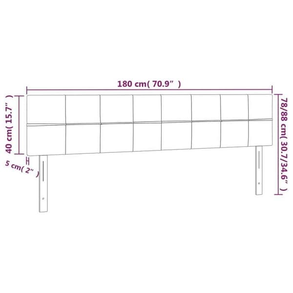 Maison Exclusive - LED-päätyharso Tummanharmaa 180x5x78/88 cm Sametti mörkgrå