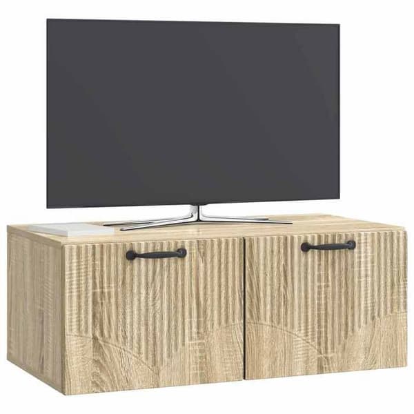 Exklusivt Hem - Väggmonterad TV-möbel Väggmontering Ek Sonoma 78,5 x 41 x 30 cm