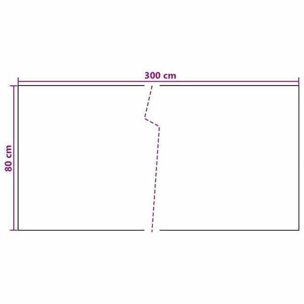 Balkonskærm - EKSKLUSIV HUS - Rektangulær - 300 x 80 cm - Mørkegrå - UV- og vejrbestandig Mörkgrå