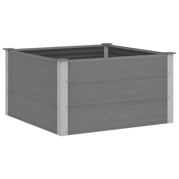 Maison Exclusive - Nostettu puutarhavuode WPC 100x100x54 cm Harmaa