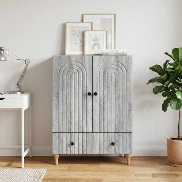 Maison Exclusive - Buffet Sonoma grå 66 x 34,5 x 95 cm Ingeniørtræ Grå