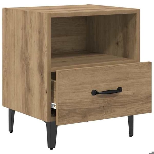 Maison Exclusive - Natbord i håndlavet egetræ 40 x 35 x 47,5 cm