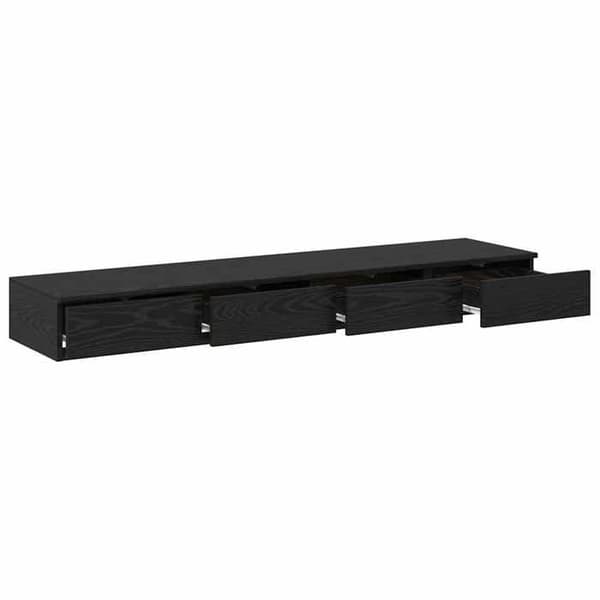 Sengekasser - EKSKLUSIV HUS - Sengekasser - Sort eg - 160 x 36,5 x 16,5 cm - Spånplade svart ek