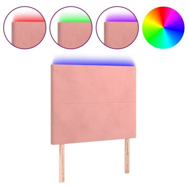 Maison Exclusive - LED-päätyruutu Rose 80x5x118/128 cm Sametti Ros