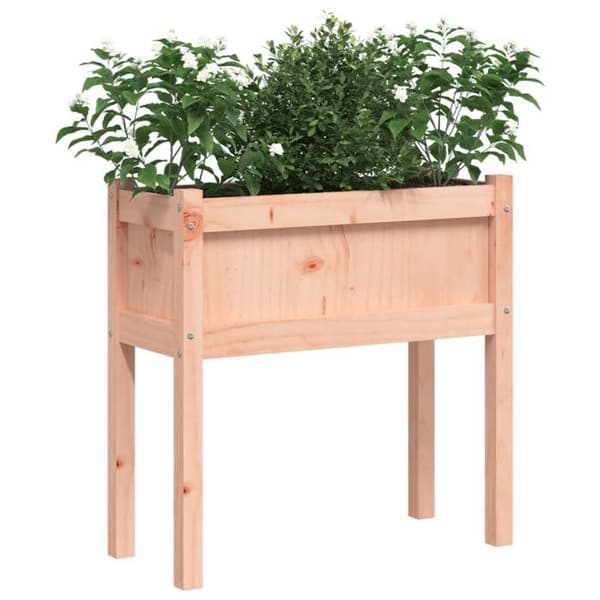 Jardinière - MAISON EXCLUSIVE - 70x31x70 cm - massiv Douglas træ - med ben - rektangulær