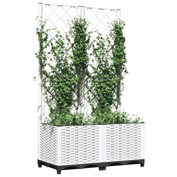 Maison Exclusive - Trädgårdskrukor Vit 80 x 40 x 136 cm Vit