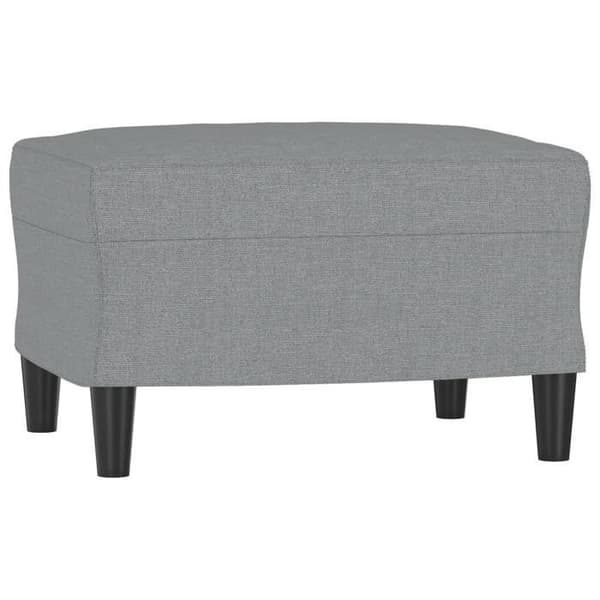 Maison Exclusive - Tuoli jalkatuella Vaaleanharmaa 60 cm Kangas