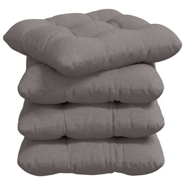 Sædehynder - EKSKLUSIV HUS - Sæt af 4 - 40 x 40 x 12 cm - Taupe - Polyesterfyld Mol