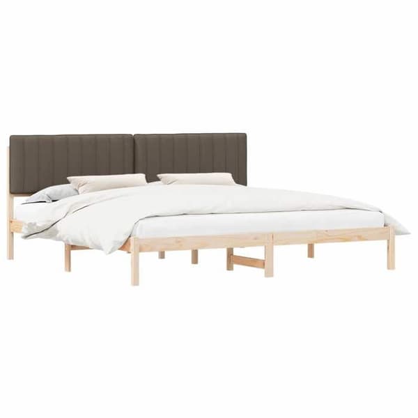 Maison Exclusive - Vuodekehys pehmustetulla päädyllä, taupe 200 x 200 cm Mol