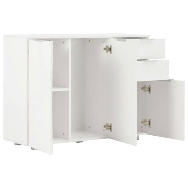 Maison Exclusive - Buffé Vit glänsande 107x35x80,5 cm Strålande vit