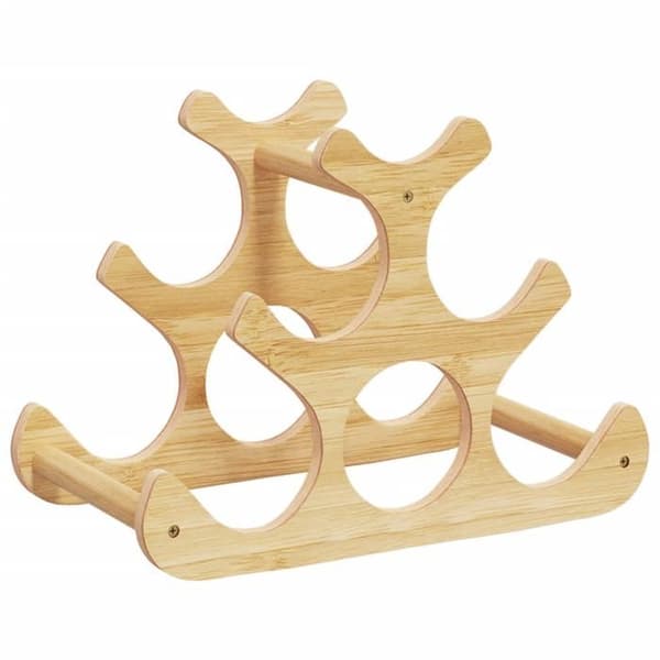 Maison Exclusive - Viinikaappi 6 pullolle 35x18x25,5 cm bambusta