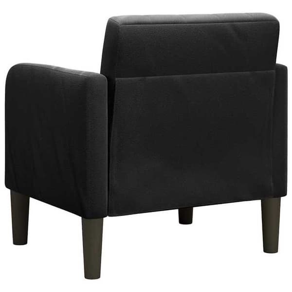 Stol - EKSKLUSIV HUS - 54 cm - Sort - Velour - Armlæn Svart