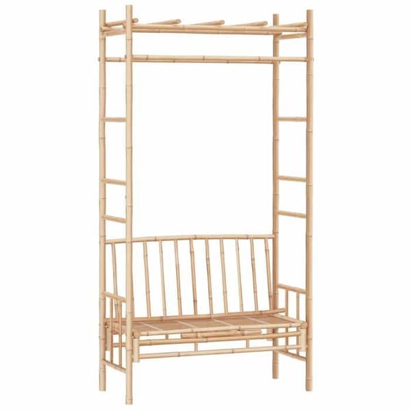 Maison Exclusive - Puutarhapenkki pergolalla 116 cm Bambua