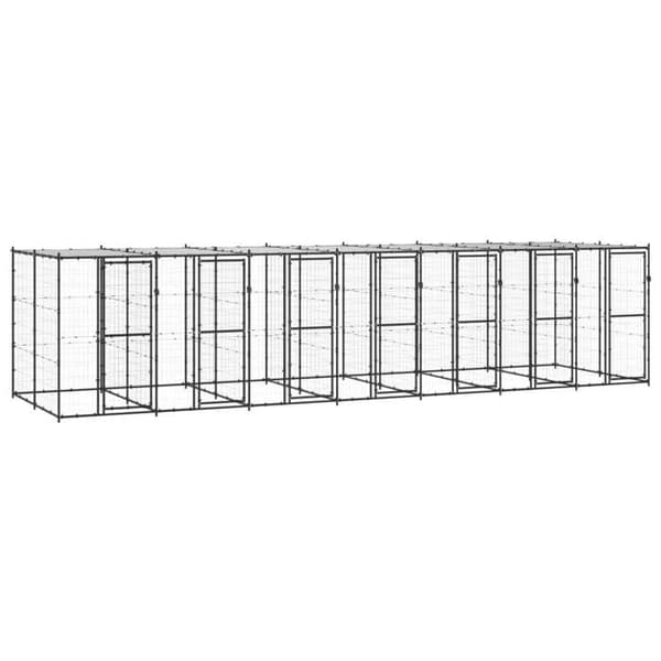 Maison Exclusive - Ulkoilma-aitaus teräksestä katolla 16,94 m²