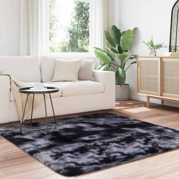 Maison Exclusive - NAVARRA tummanharmaa pitkäkarvainen matto 160x160 cm